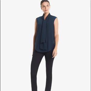 MMLaFleur Beverly Wave Crepe Top 12 color river